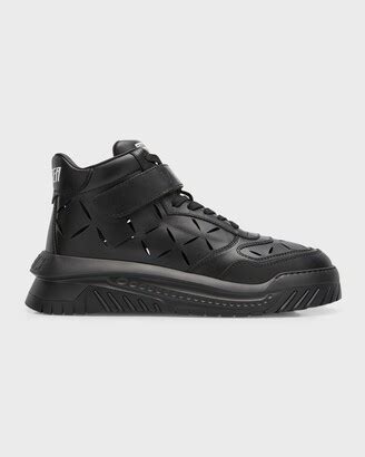 versace tonal high top sneakers.